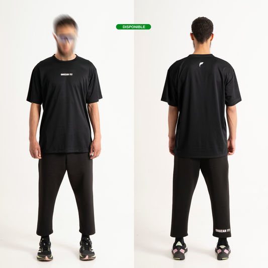 Ensemble T-shirt Oversize et Jogging Noir Boost- VELOCE CORE